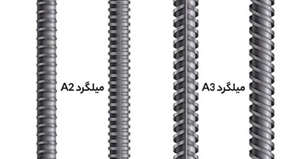 تفاوت میلگرد A2 و A3